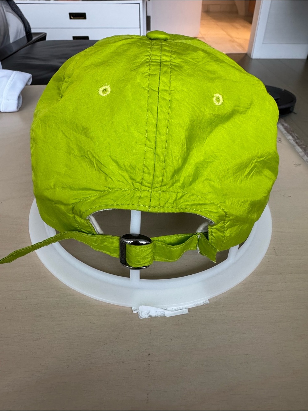 LOW START!! Valentino  Neon Green Logo Baseball Cap - Picture 7 of 10